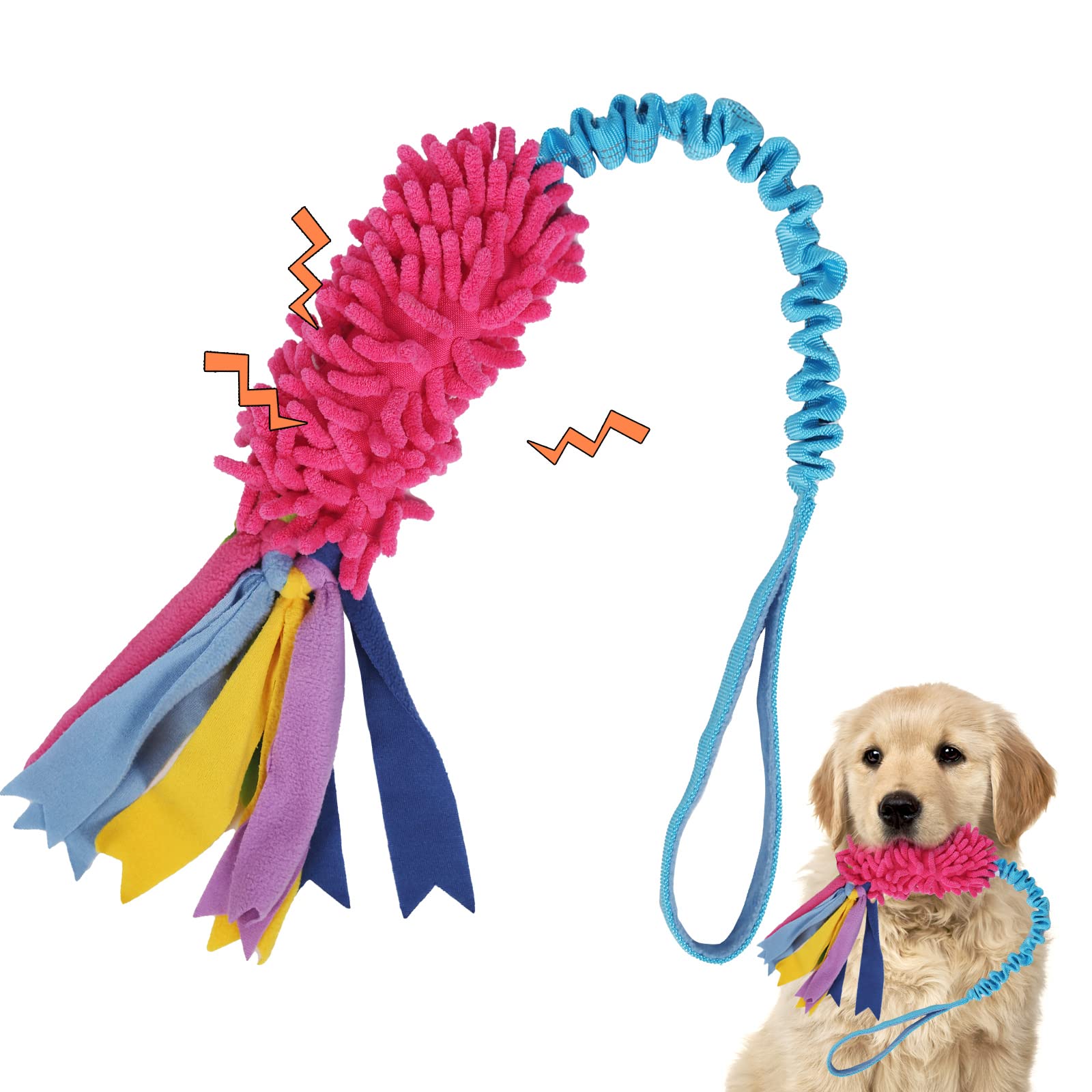 Wodoca dog tug toy large-dog-squeak-closeup demonstrates durable squeak for energetic play