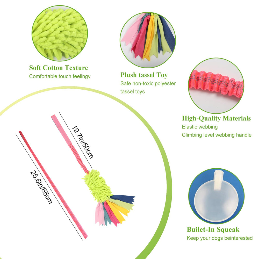 Wodoca dog tug toy strong-squeak adds engaging sound for attentive play.