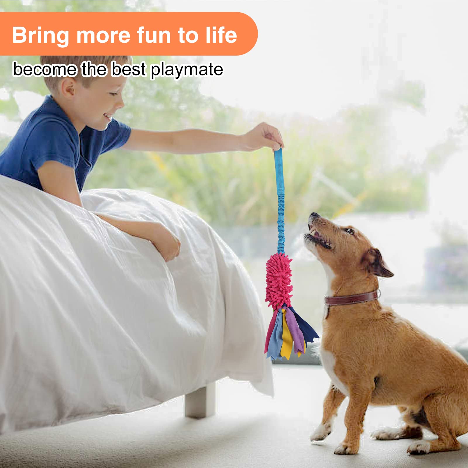 Wodoca dog tug toy-teeth-cleaning-action supports dental-friendly play while redirecting chewing