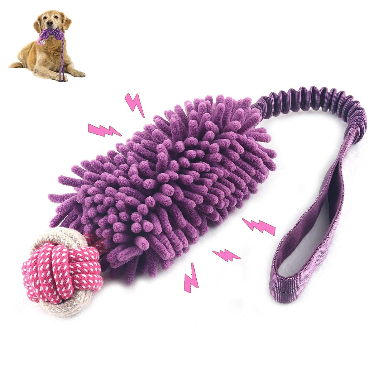 Wodoca dog tug toy tugging action for heavy chewers