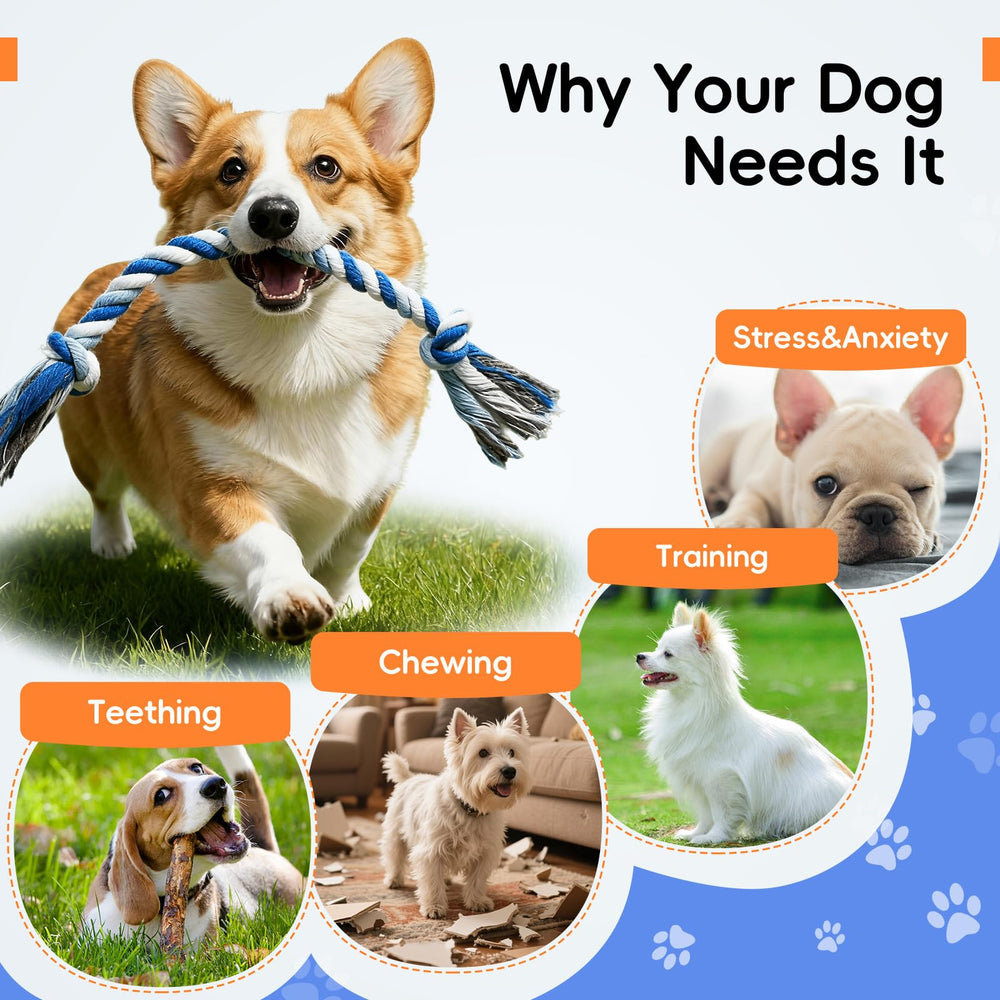 wodoca interactive-ball rope toy highlighting natural fibers that may support dental cleaning