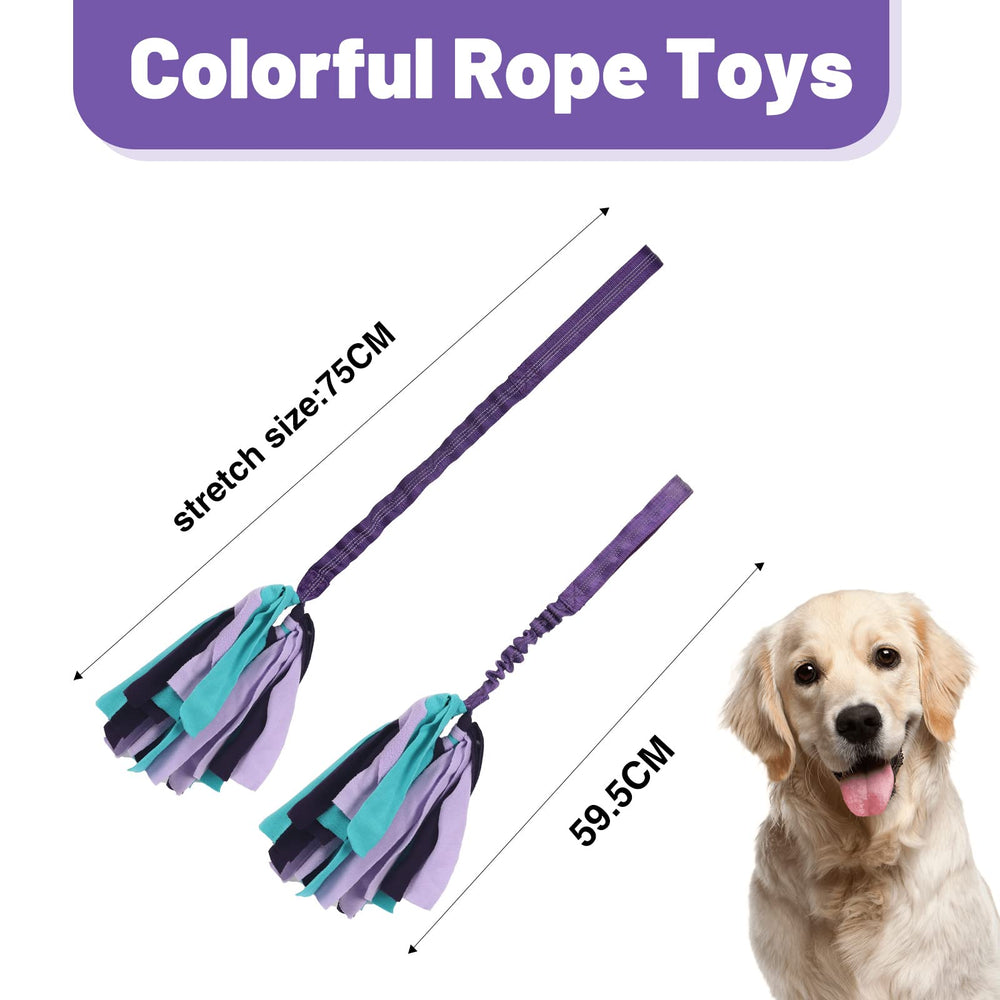 Wodoca Rope Toy Aggressive Chewer Purple side view; durable chew for tough chewers.