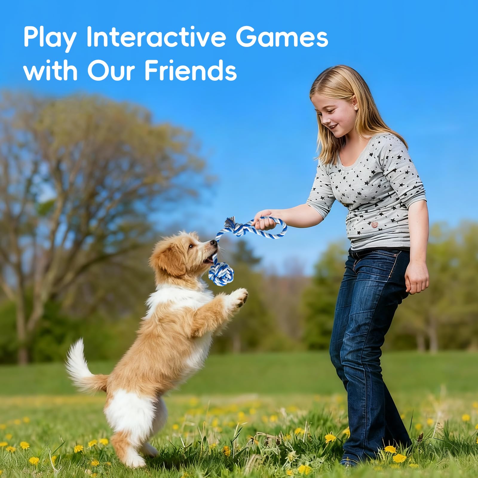 wodoca small-breed friendly rope toy lightweight and easy to carry