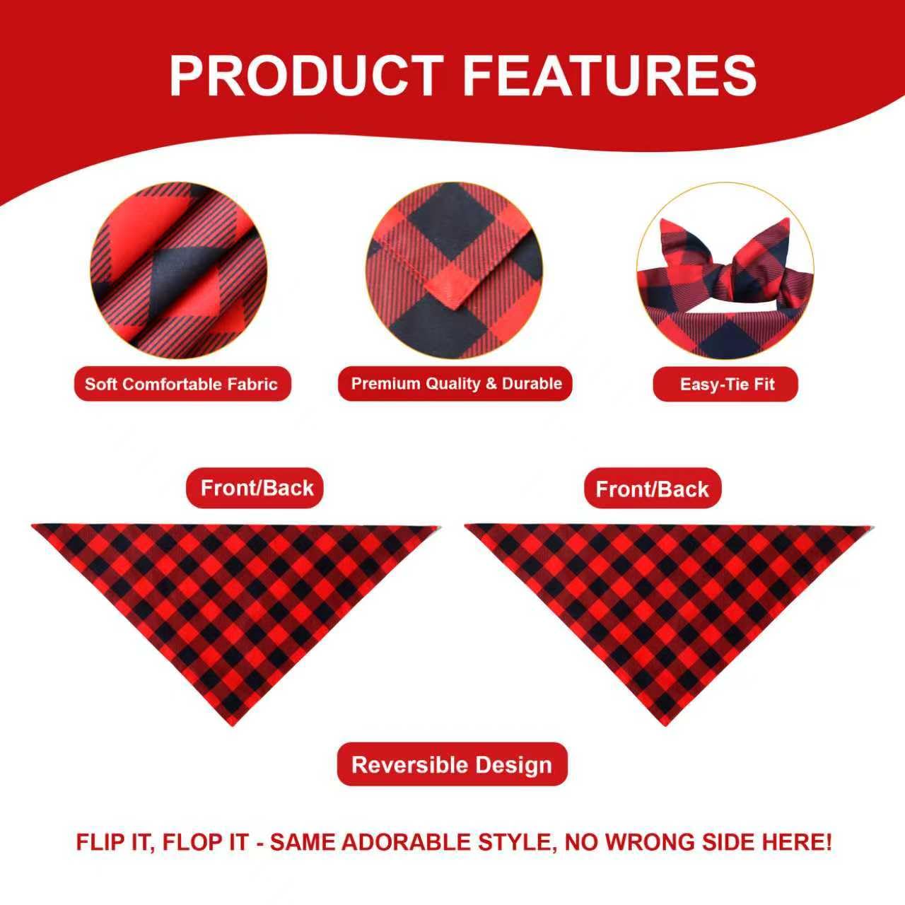 WoffBow reversible 2-in-1 design bandana for quick style swaps during outings