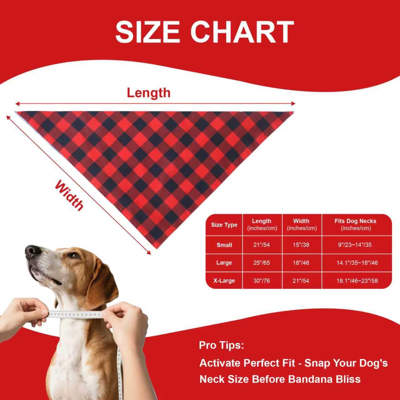 WoffBow XL neck bandana fits large breeds 18-23 inches for comfort