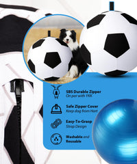 Wofypetny 25inch Herding Ball Oxford fabric closeup highlights reinforced tear resistance.