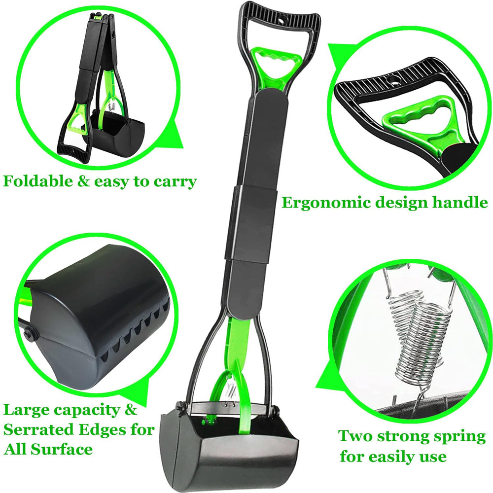 WOILIFE 32-inch scoop reaches grass and gravel for efficient waste pickup.