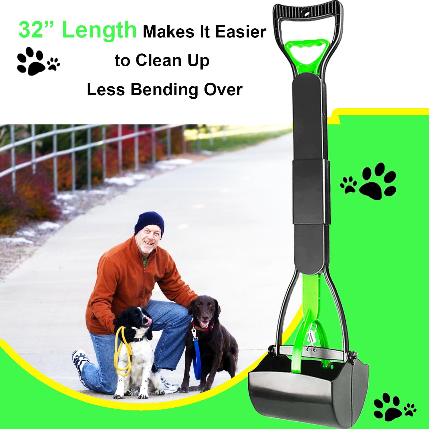 WOILIFE folding design pooper scooper enables compact storage after walks.