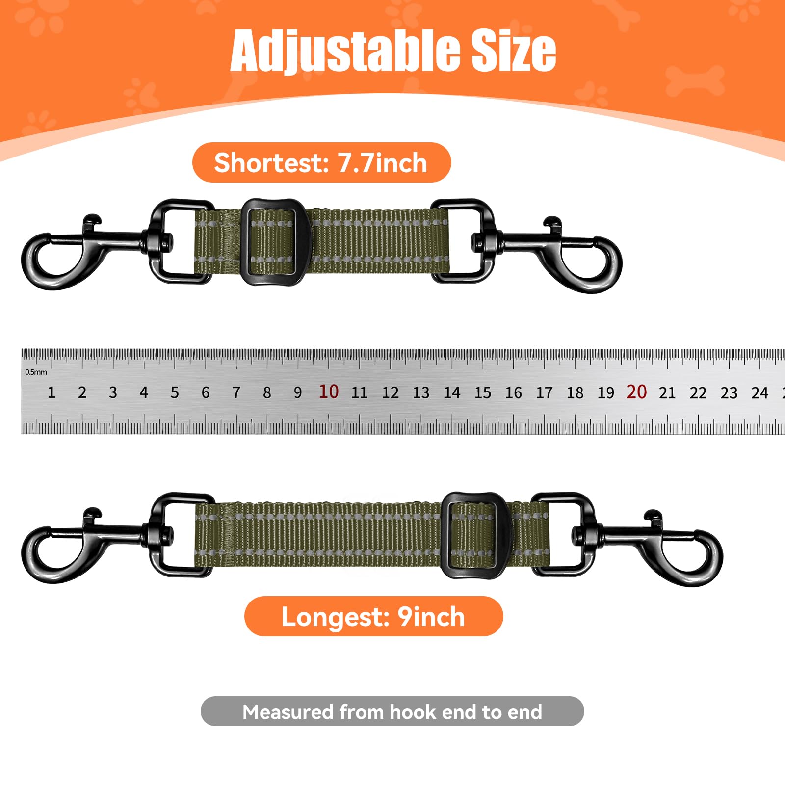 WOINXENN durable metal hardware with reflective nylon improves durability and visibility
