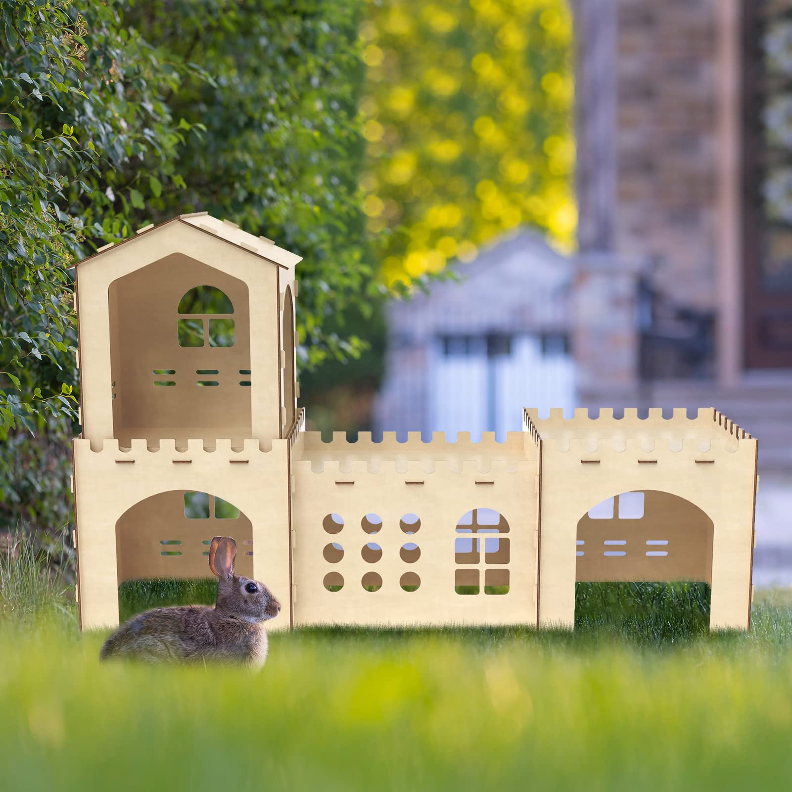 Woiworco extra large rabbit hideout breathable design keeps pets comfortable