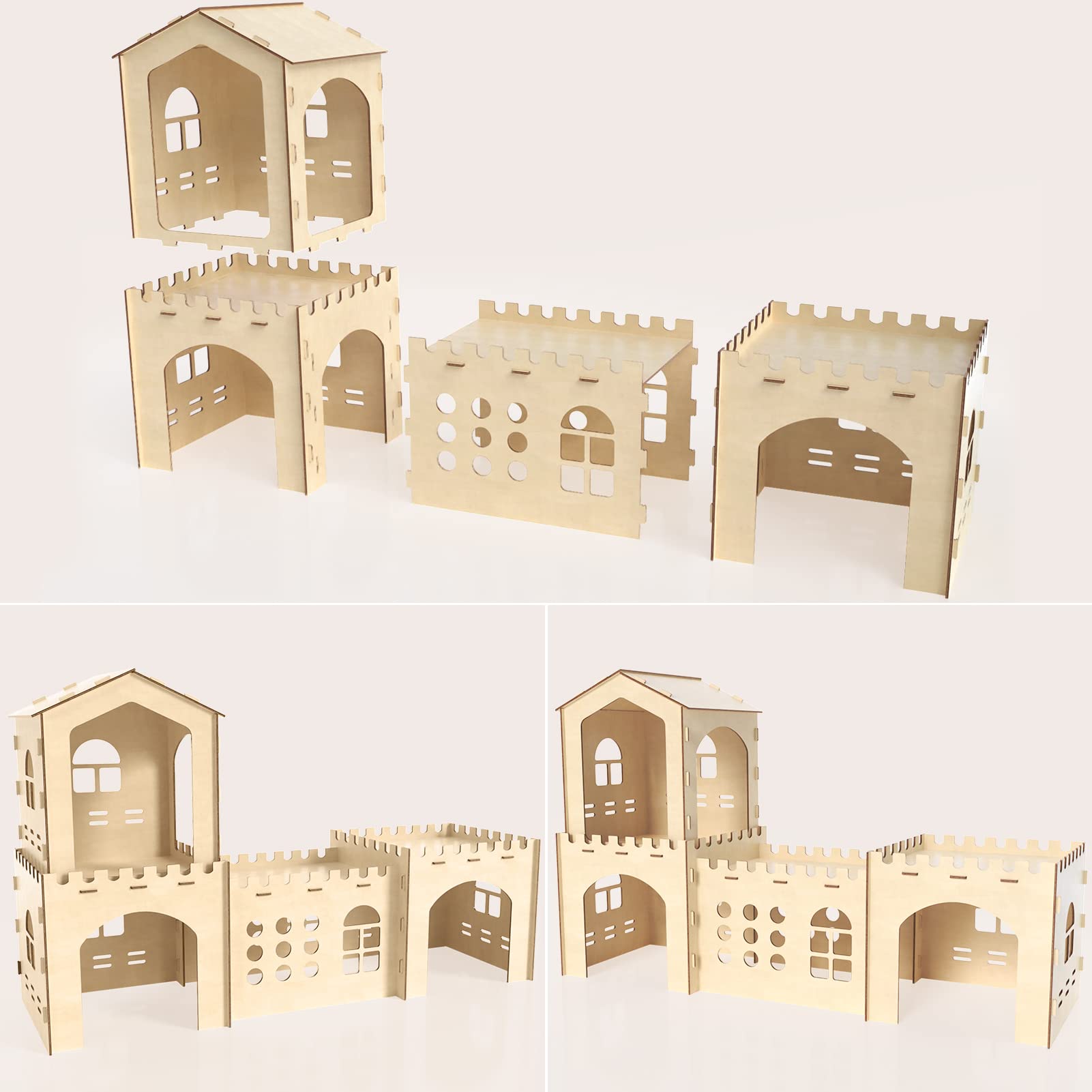 Woiworco extra large rabbit hideout interior reveals two levels for exploration and rest