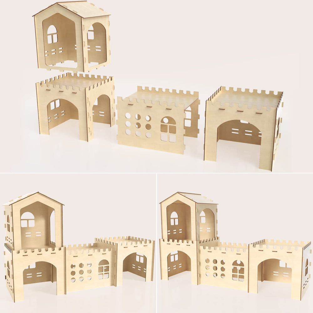 Woiworco extra large rabbit hideout interior reveals two levels for exploration and rest