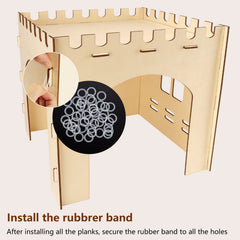 Woiworco extra large rabbit hideout tunnel assembly demonstrates versatile setup options