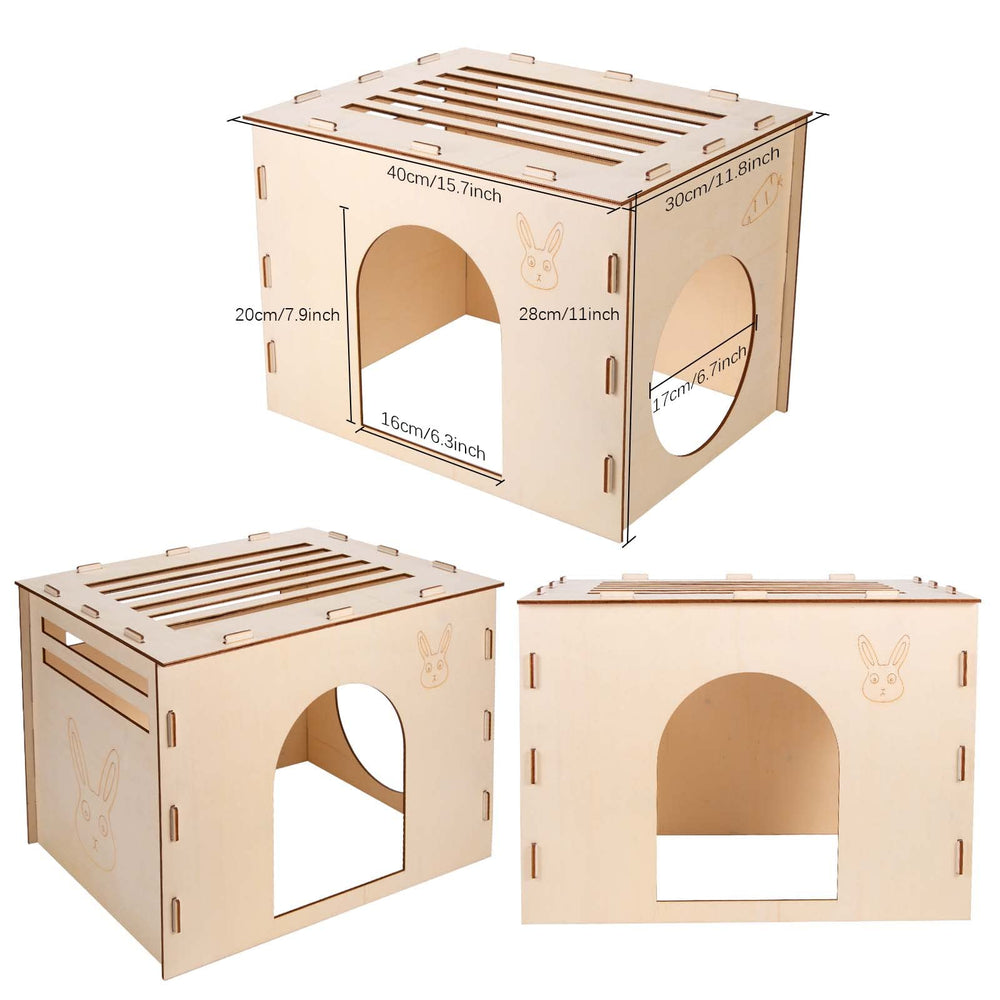 Woiworco hideout dimensions 40x28x28 cm offer spacious rest for small pets.