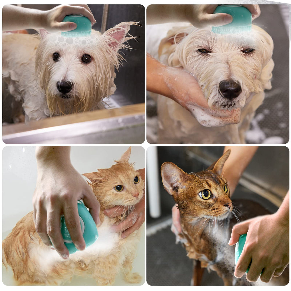 Woleigiao Pet Bath Brush uses durable silicone for long-lasting bathing.