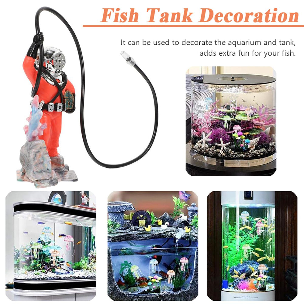 Wolfride diver ornament attaches with suction cups for easy placement.