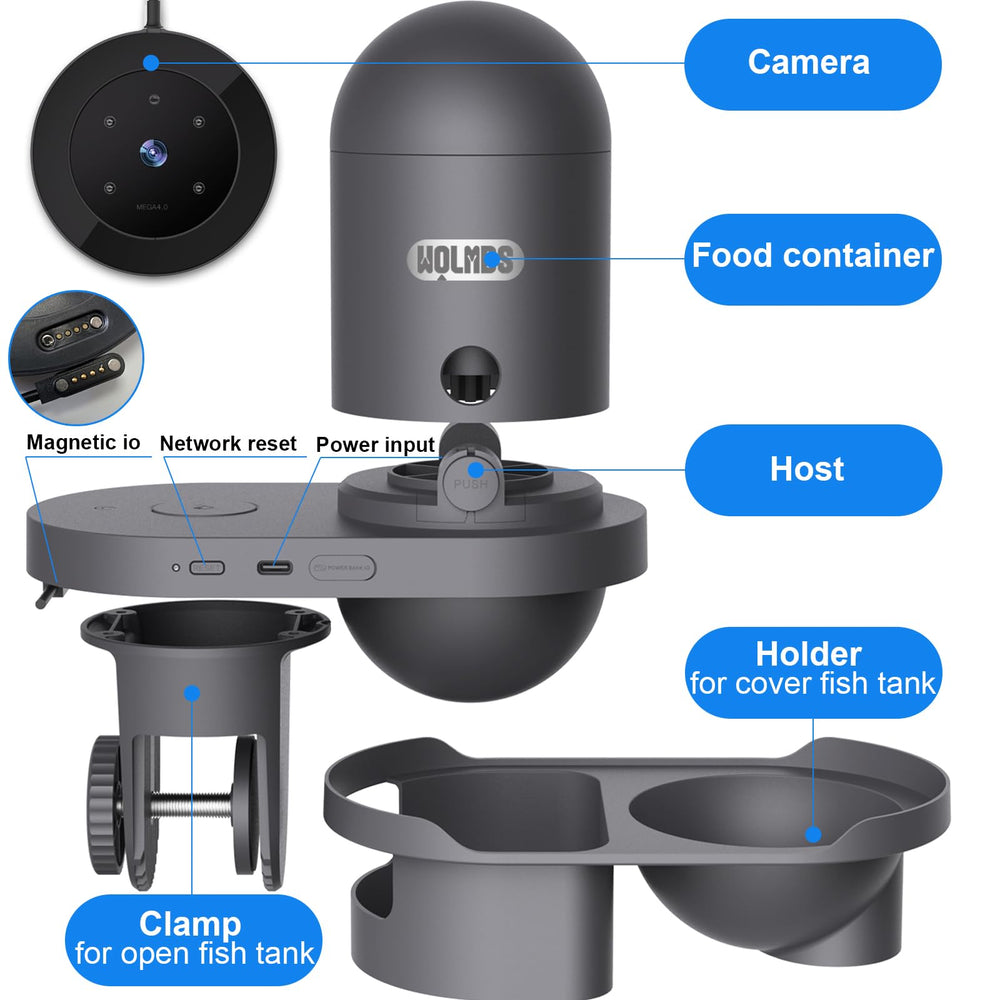 Wolmds Automatic Fish Feeder back-up power mode ensures uninterrupted feeding.