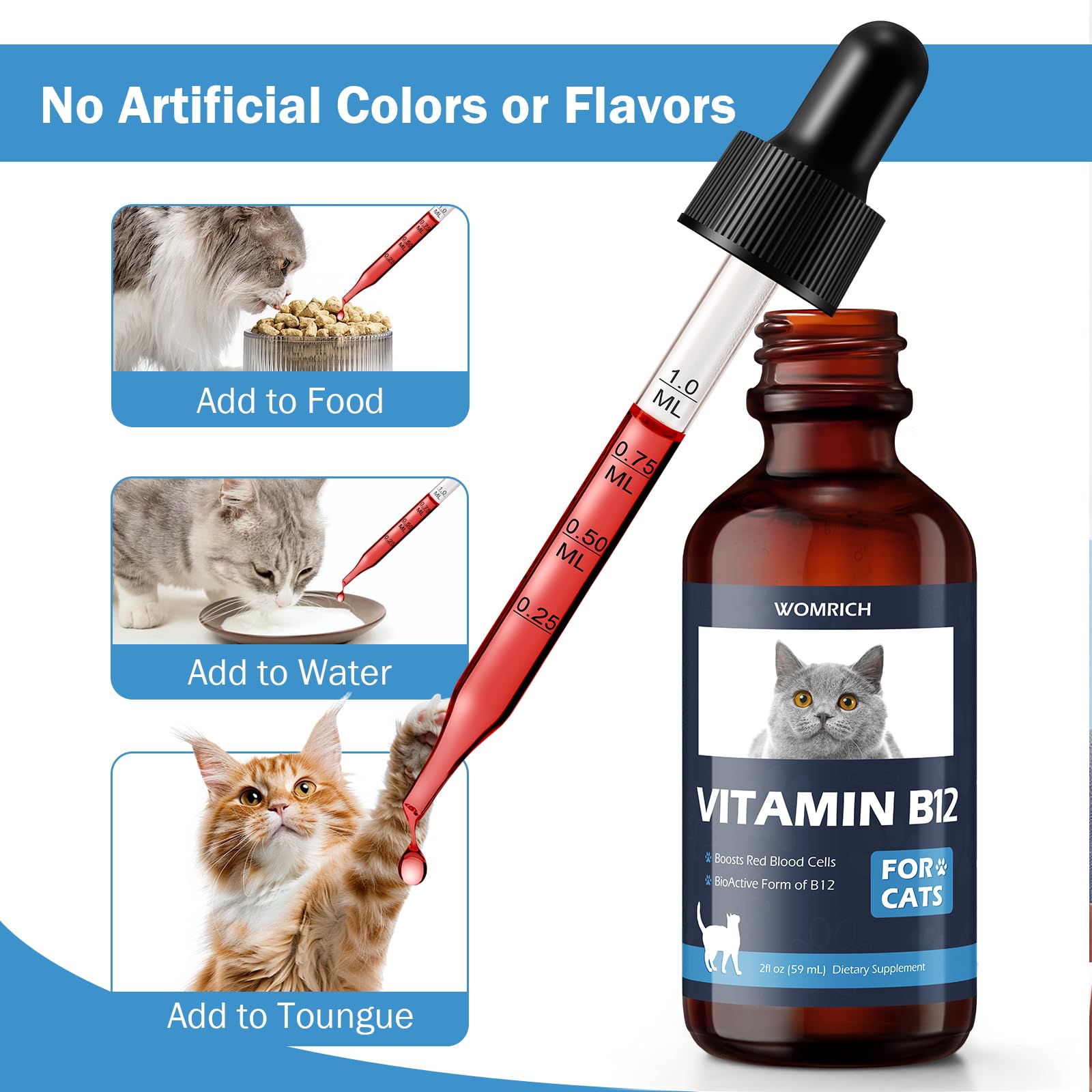 WOMRICH Cat Energy Boost B12 for daily vitality and activity.