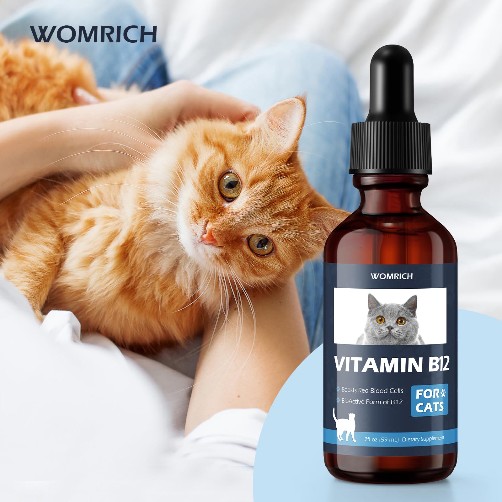 WOMRICH Digestive Support Pancreatitis-friendly B12 for gentle tummy comfort.