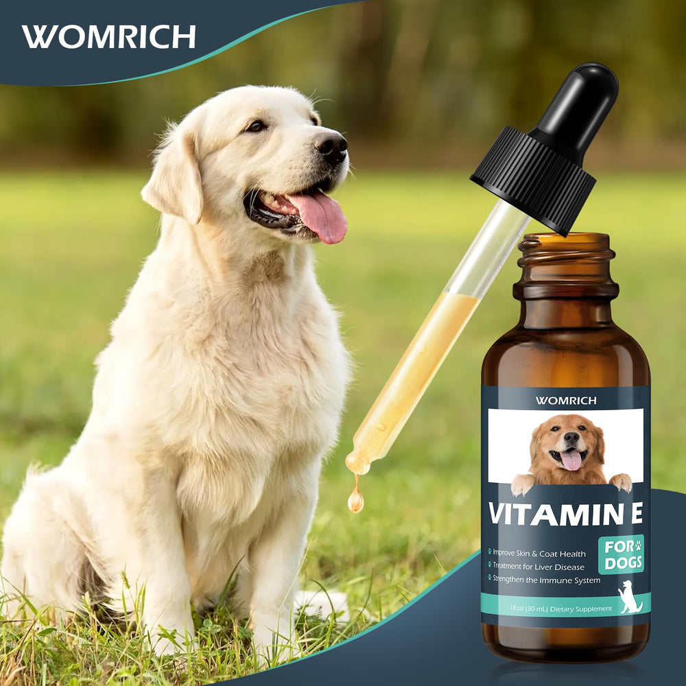 WOMRICH Vitamin E for Dogs bacon-flavor pour showing tasty daily treat