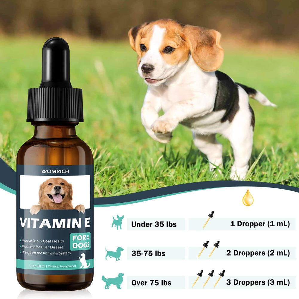 WOMRICH Vitamin E for Dogs liver-function illustration indicating healthier liver support