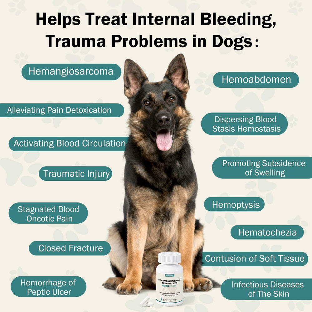 WOMRICH yunan-sanqi-capsules-dogs-pack packaged capsules for canine bleeding relief