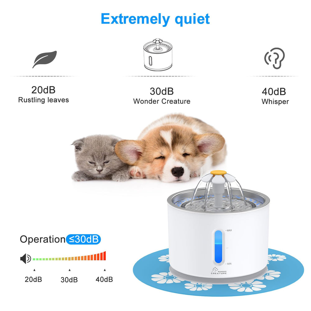 Wonder Creature cat water fountain assembly view demonstrates quick setup and easy maintenance.