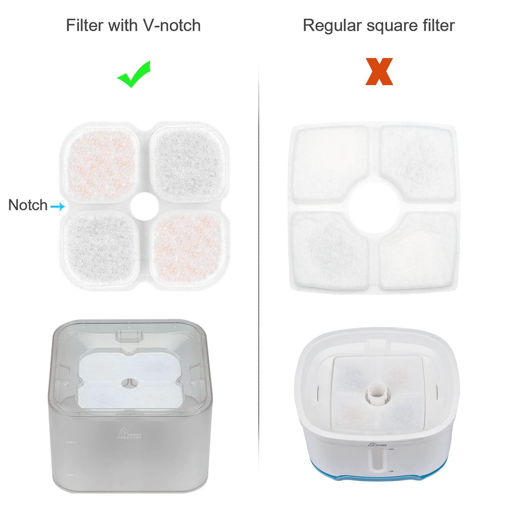 Wonder Creature cat water fountain filter system keeps water clean and fresh.