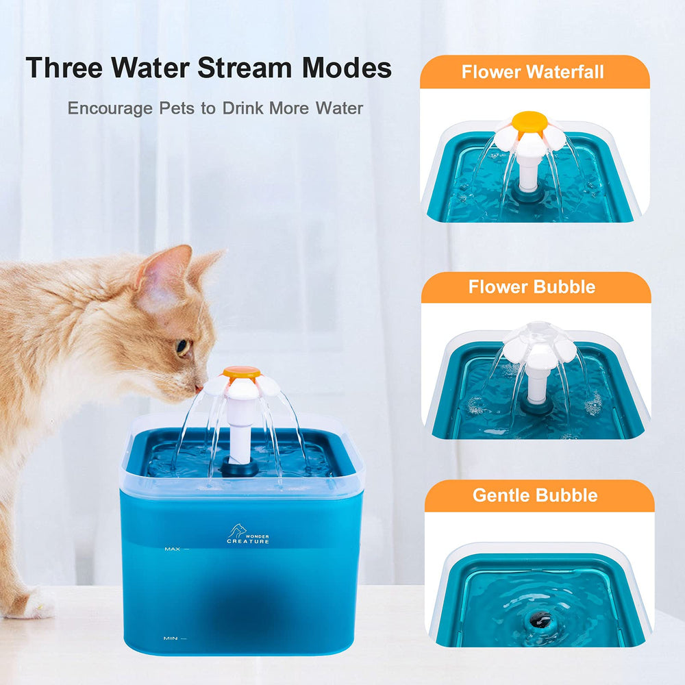 Wonder Creature filtration system with replaceable charcoal filter for clean water.