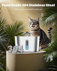 Wonder Creature cat water fountain flower-spout mode demonstrates gentle flow for sensitive drinkers.