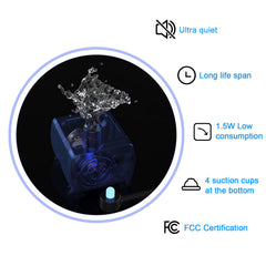 Wonder Creature cat water fountain lid view shows sleek design with water level window for monitoring hydration.
