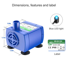Wonder Creature LED indicator helps monitor water level at a glance.