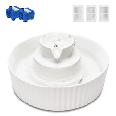 Wonder Creature Cupcake water fountain top view, elegant ceramic design for pets