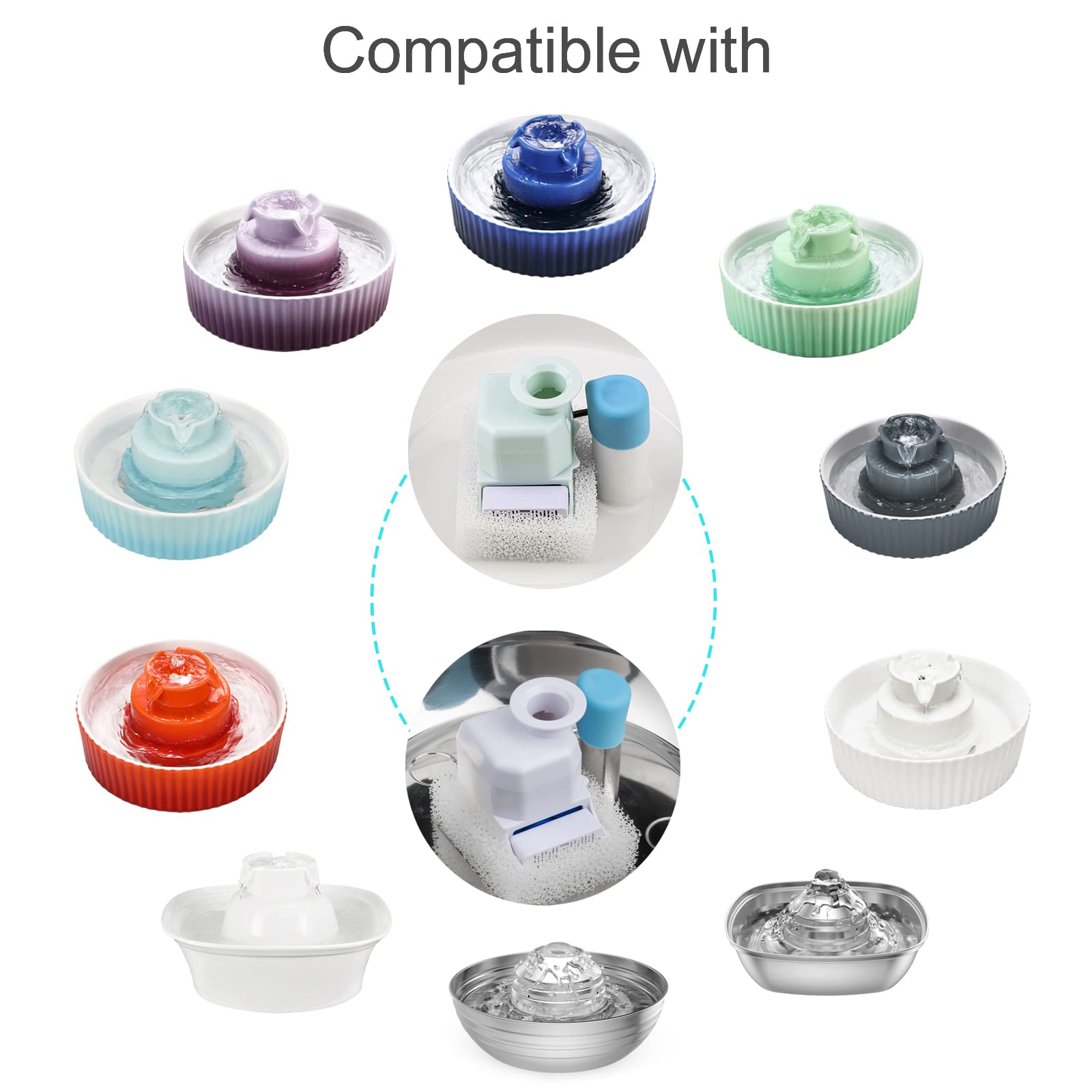 Wonder Creature filter-pack packaging shows compatibility with multiple fountains.