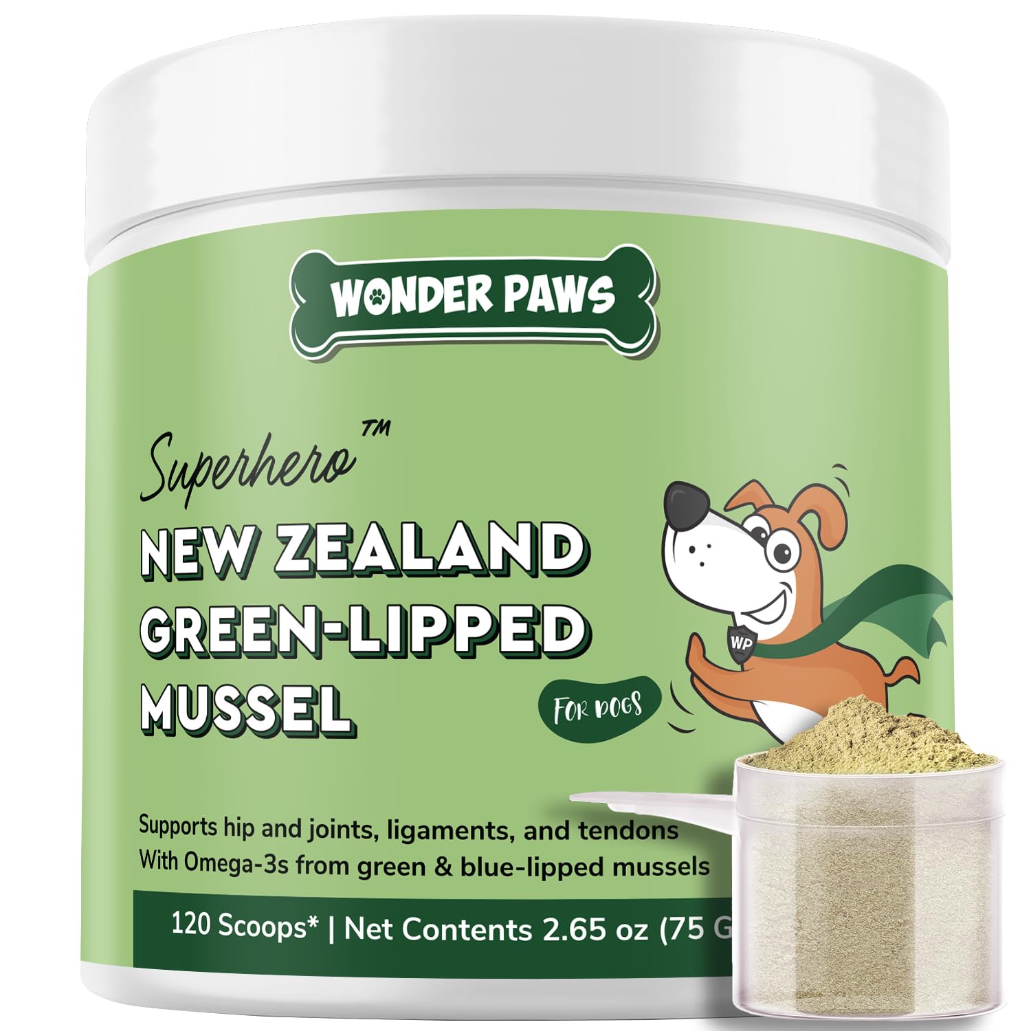 Wonder Paws 2.6oz tub image ready for daily joint-support routine