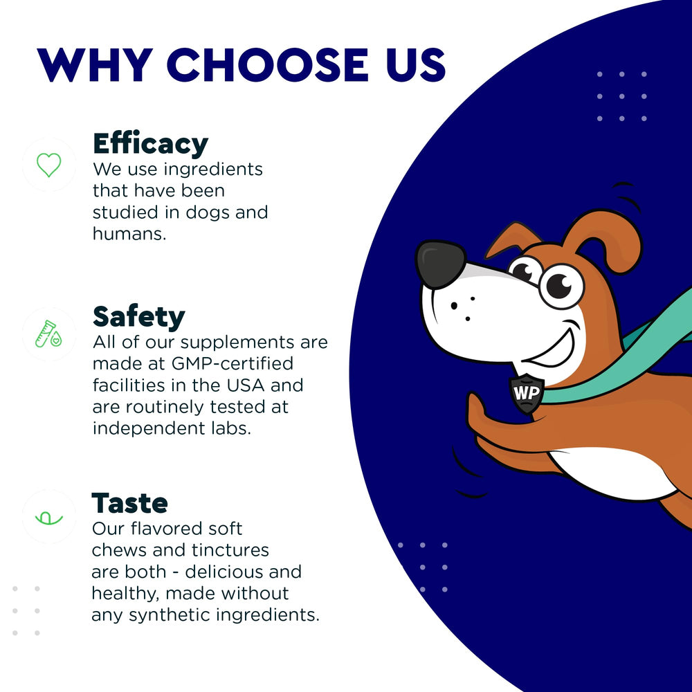 Wonder Paws Dental Powder NASC-certified manufacturing label reinforces trusted pet care