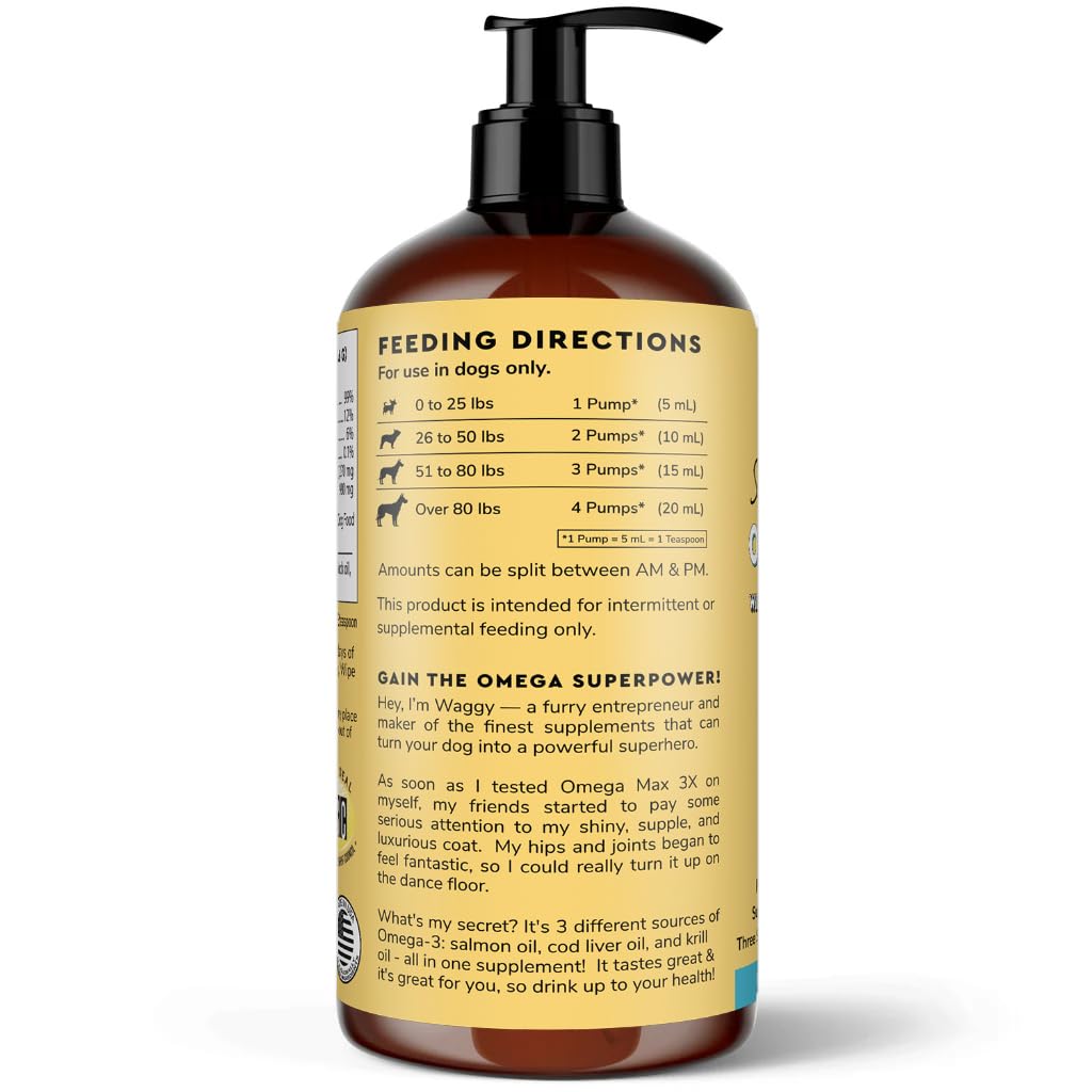 Wonder Paws fish oil supports dogs' skin and coat comfort