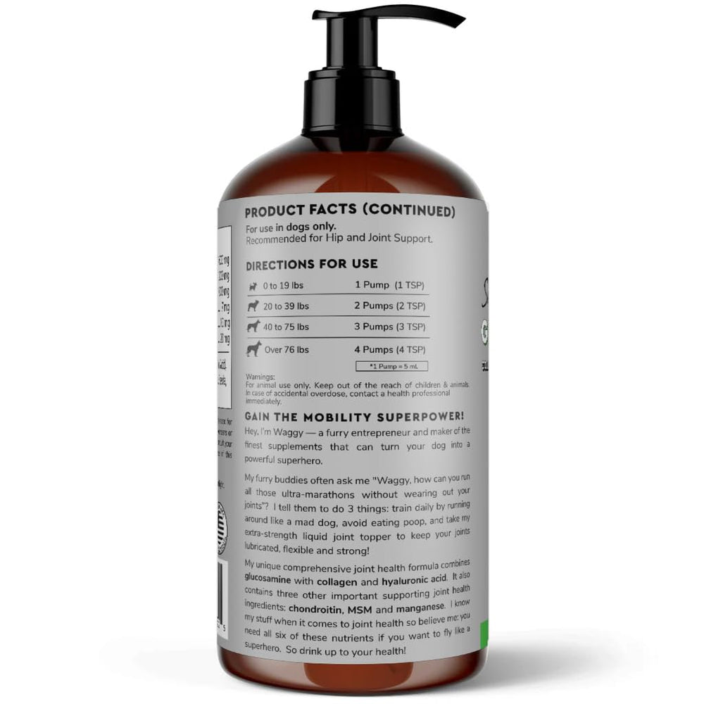 Wonder Paws palatable liquid topper for dogs supports easy daily use.