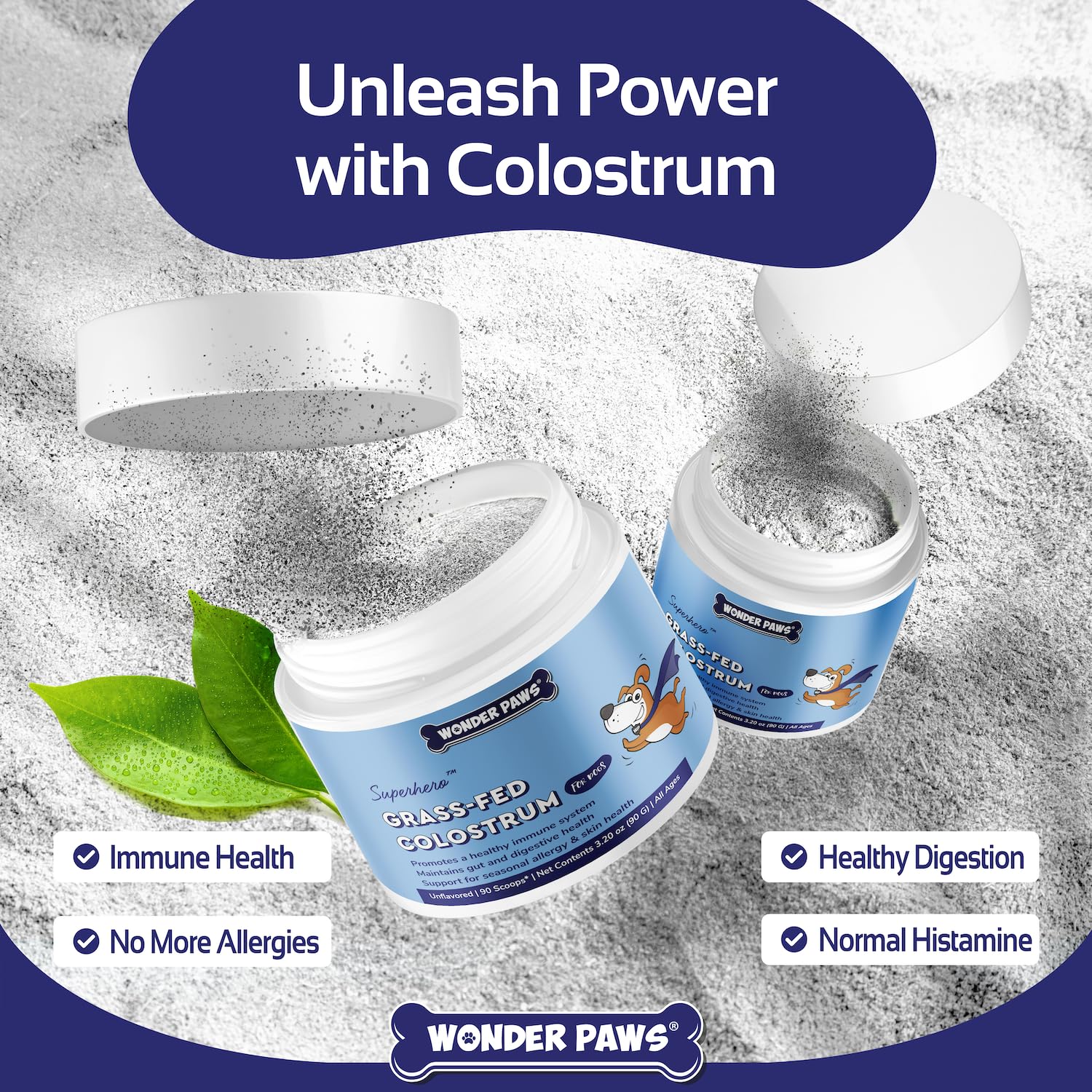 WONDER PAWS NASC certified logo on quality colostrum product