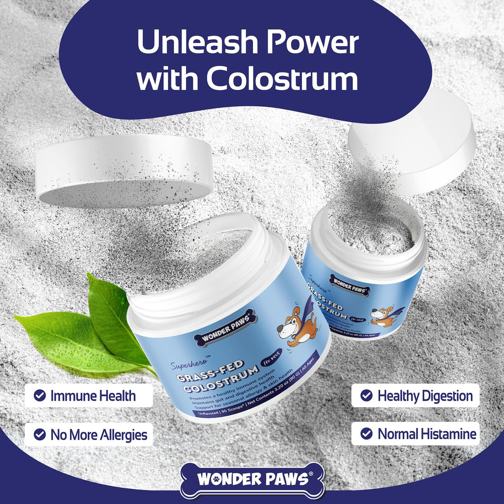 WONDER PAWS NASC certified logo on quality colostrum product