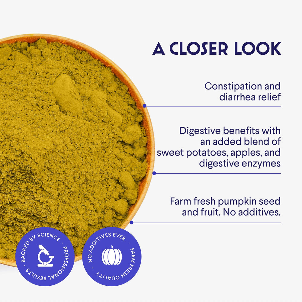 Wonder Paws pumpkin puree mixed with water for a tasty treat.