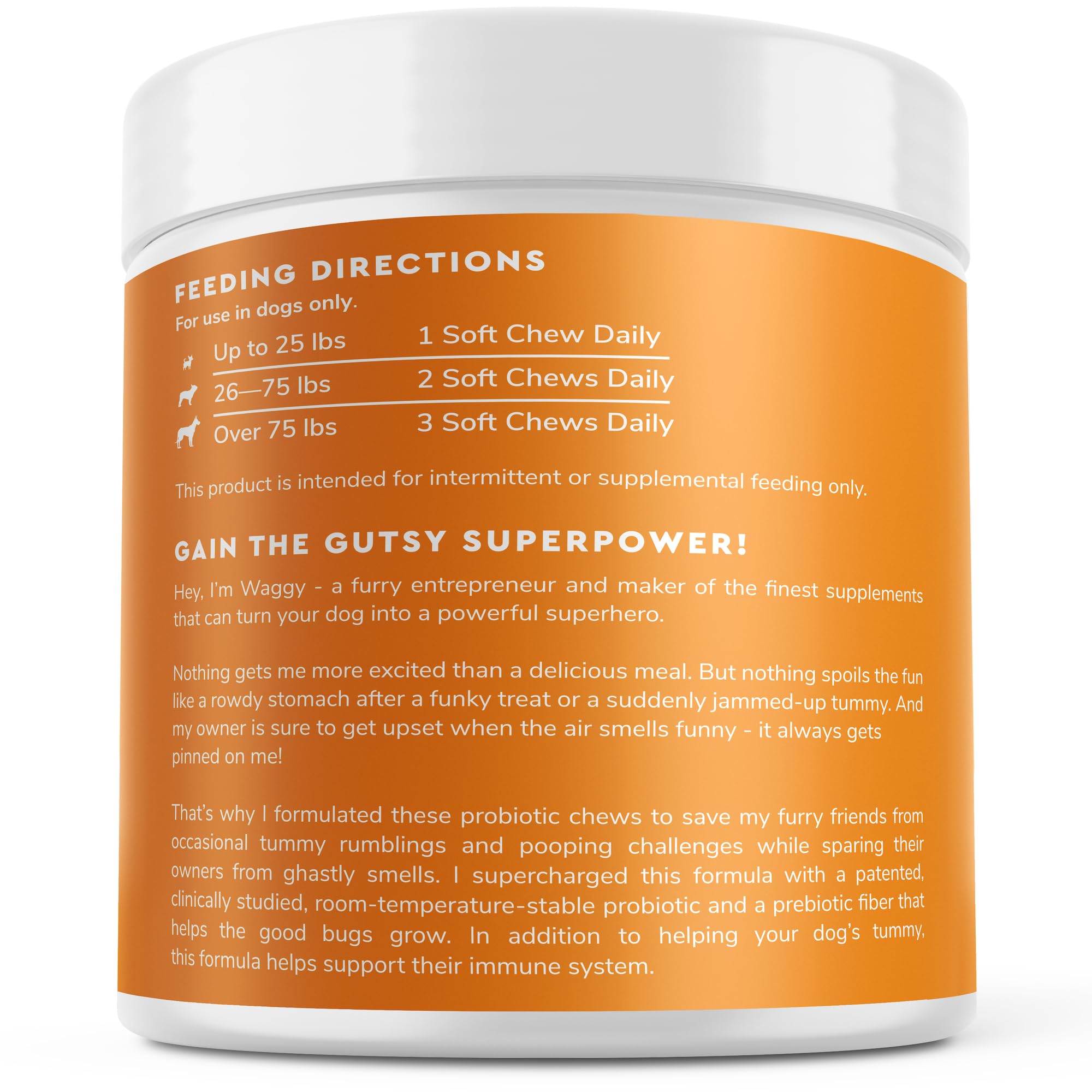 Wonder Paws Probiotics 'Made in USA' and GMP facility branding.