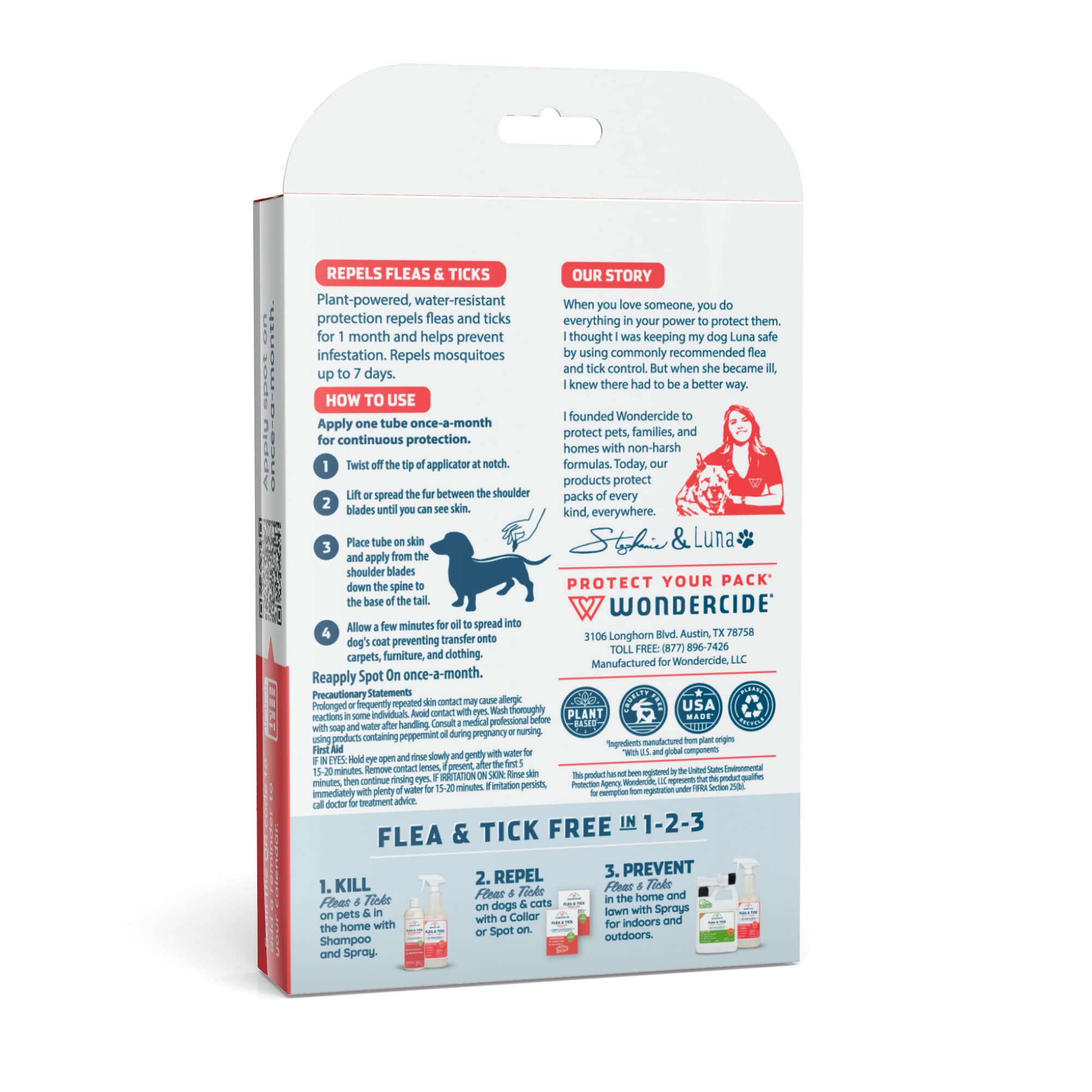 Wondercide dog spot-on cruelty-free USA-made branding supports ethical pet care