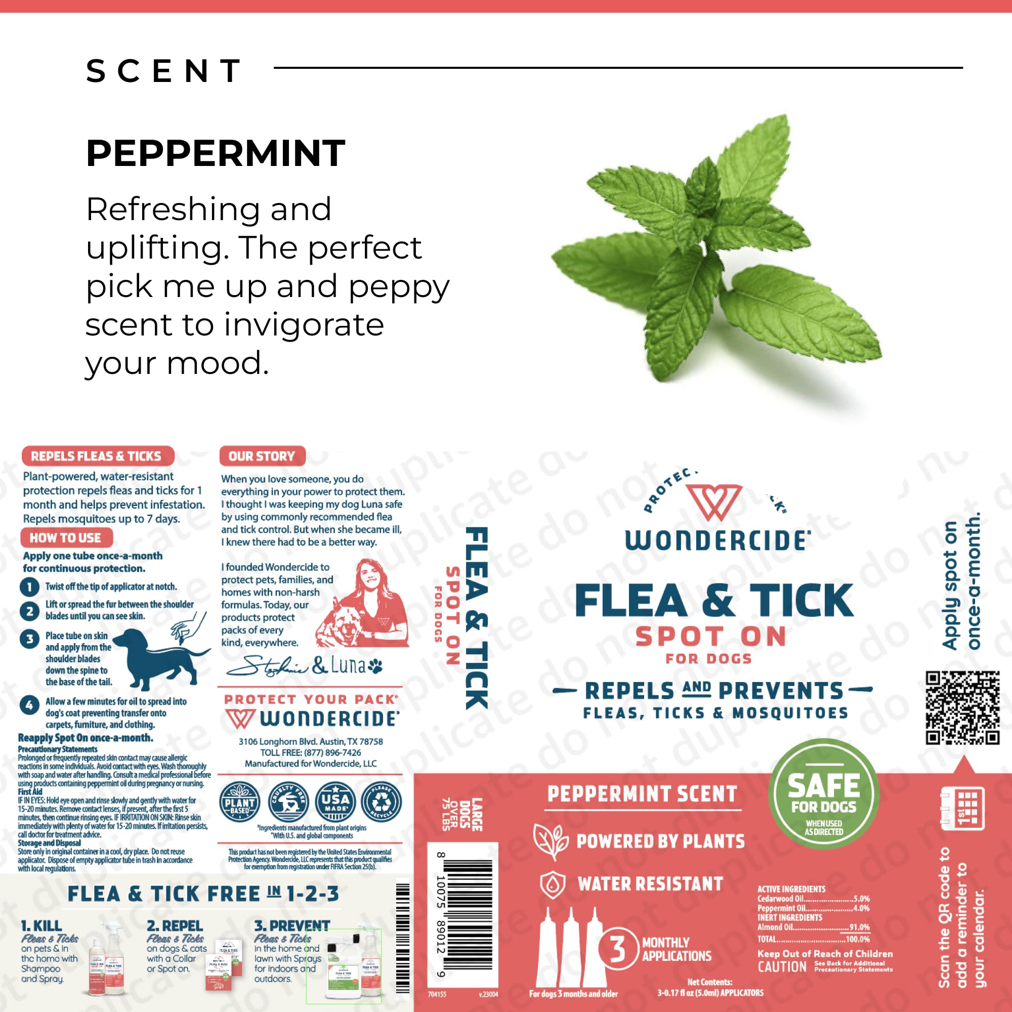 Wondercide dog spot-on is lab-proven to meet repellency standards against fleas and ticks