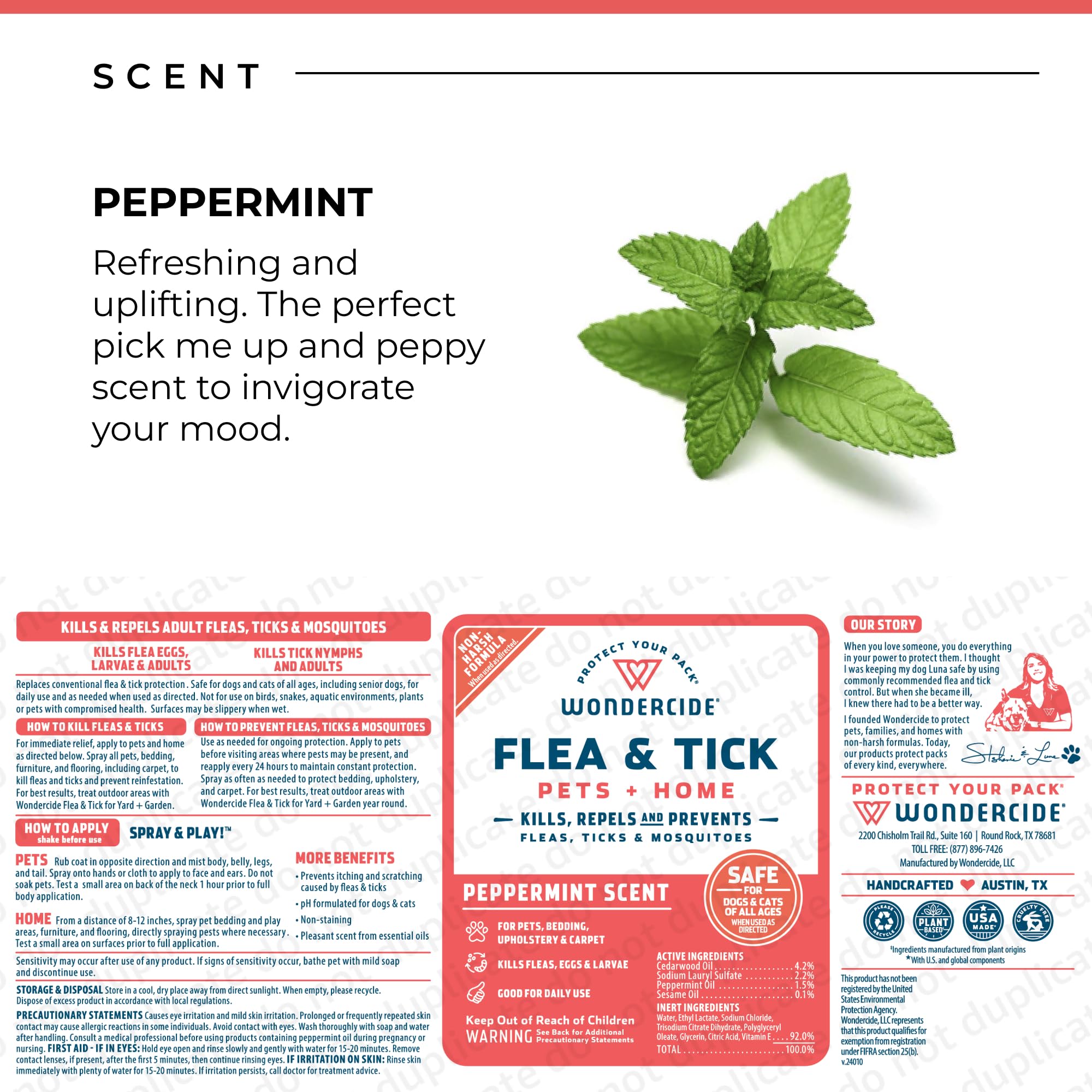 Wondercide USA-made, cruelty-free spray supports natural pest control.