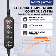 Wonderfactory 75W submersible heater with leak-proof design