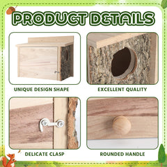 Wonderjune squirrel nesting box material closeup of thick pine