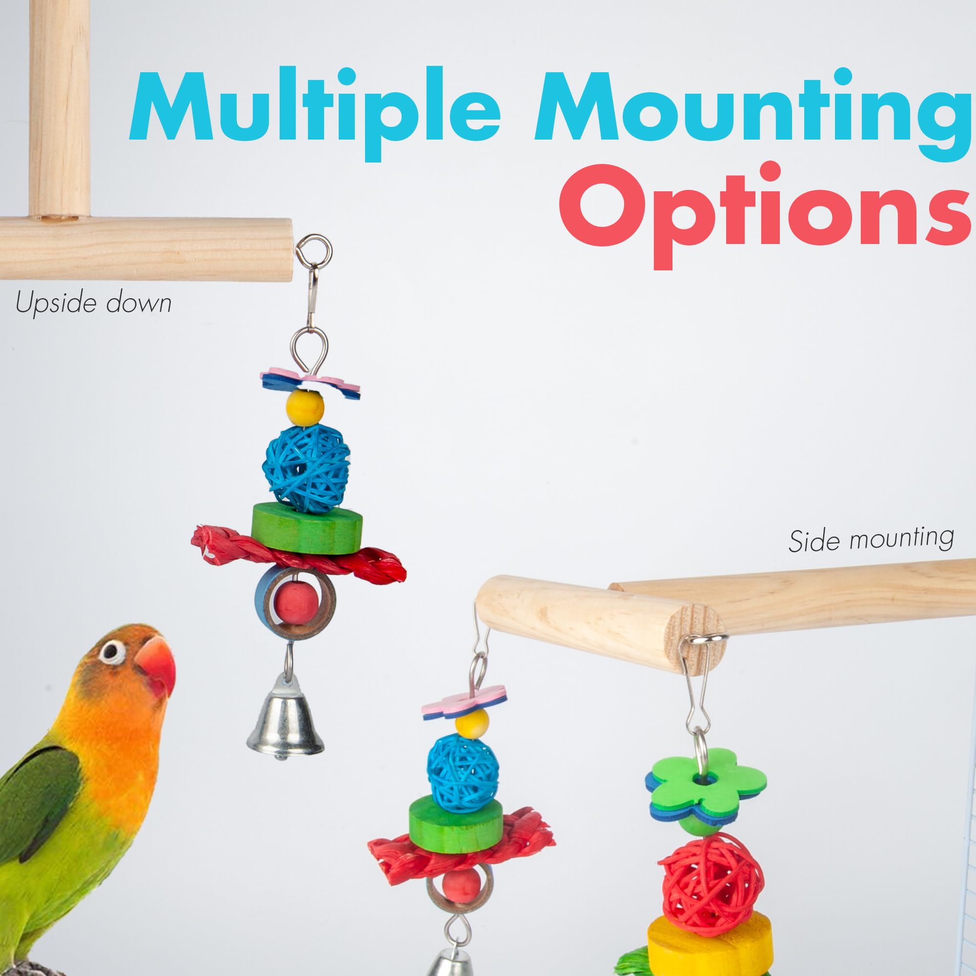 Wondwo assembly DIY cage perch fits inside, outside, or hanging.