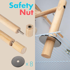 Wondwo parrot toys smooth rounded wood ideal for gentle chewing.