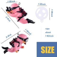 Wonfly floating ball with diver demonstrates adjustable height for customizable tank scenery.